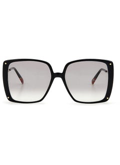 MISSONI نظارة شمسية مربعة للحماية من الأشعة فوق البنفسجية للنساء - Mis 0002/S Black 58 - مقاس العدسة 58 ملم  - Image 3