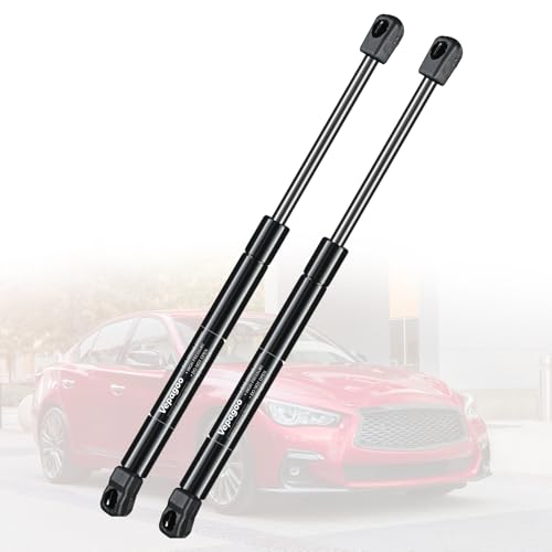 دعائم غطاء المحرك Vepagoo PM3369 متوافقة مع إنفينيتي Q50 2014-2021 دعم رفع صدمات غاز سيدان 4 أبواب بدائل قضبان الرفع 6547046A0A 654704GA1A