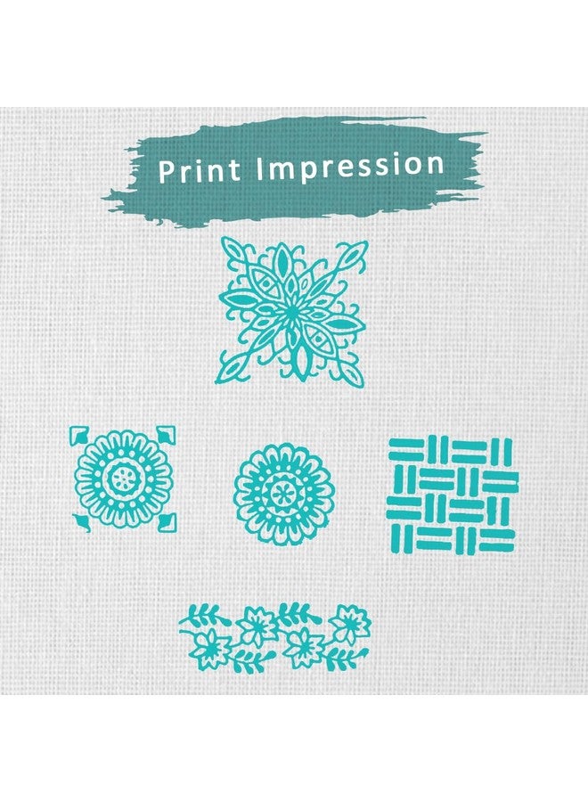 Hashcart | Set of 5 | Wooden Handcarved Blocks for Printing Saree Border/Scrapbook/DIY Fabric Textile Paper/Clay/Pottery - Image 3