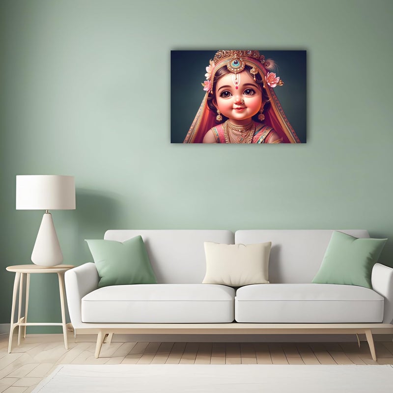 Anaadi Radha Rani Photo Poster Without Frame for Home Office Decoration 12x18 Inch Design 11 - Image 2