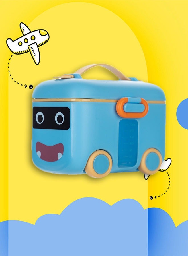 Baby Milk Powder Dispenser Milk Powder Box Portable Food Storage Toddler Snack Containers Milk Powder Storage Box with Spoon(Blue) - Image 1
