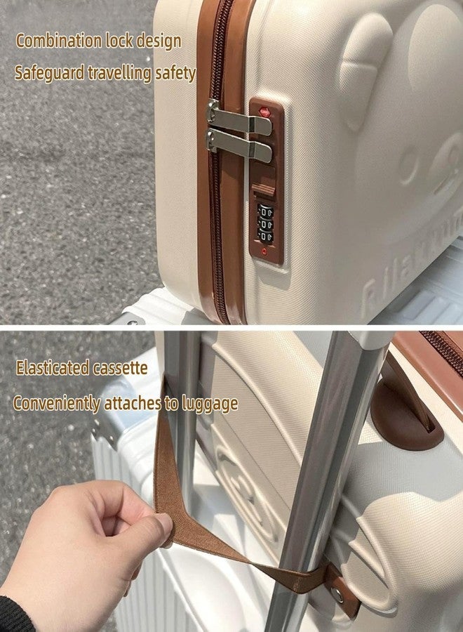 Maraxis Vanity Case for Women - Hard Shell Cosmetic Travel Bag | Portable Makeup Box | Small Suitcase Style Organizer for Travel, Waterproof & Lightweight-Beige-Pack of 1 - Image 5