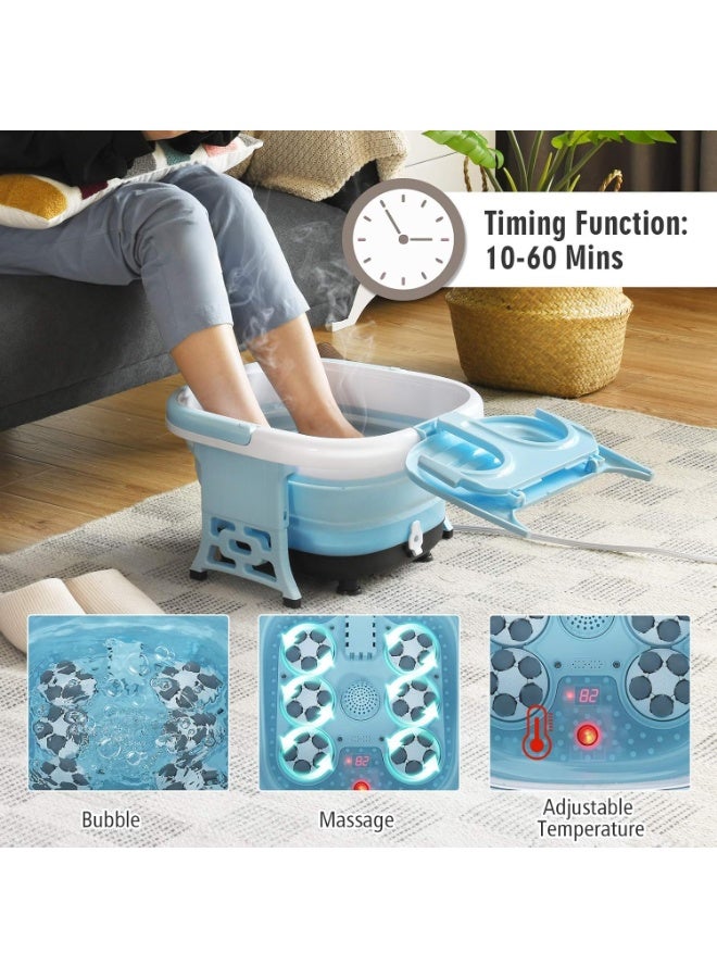 LC Electric Foot Massager With Heat Bubble And Timer Foldable Massage Tub For Relaxation And Improve Blood Circulation 450w  - Image 4