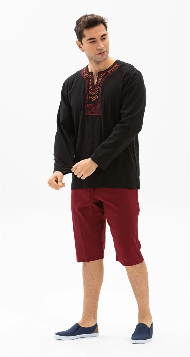Eliş Şile Bezi Şile Cloth Men's Shorts With Pocket Claret Red Brd