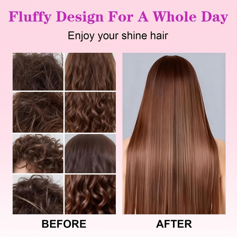 Wireless Straightener Brush 4pcs Set LCD Display Fast Charging Constant Temperature Noon - Image 3