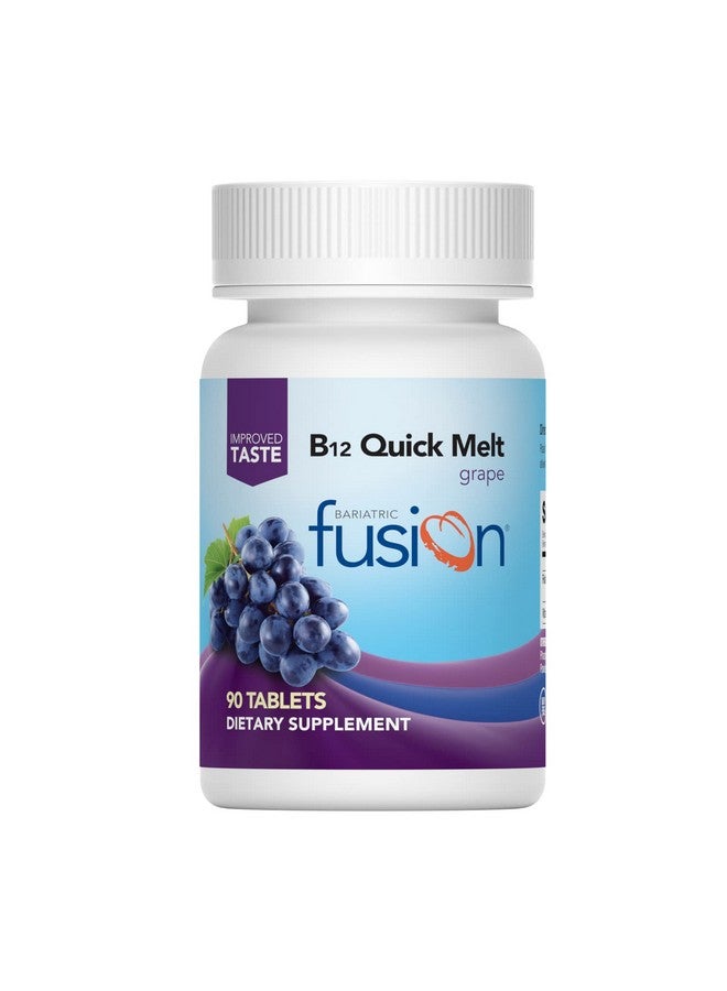 Bariatric Fusion B12 Vitamin Quick Melt; Grape Flavored Tablets; Dissolves On Your Tongue; Post Bariatric Surgery Patients; Gluten Dairy & Soy Free; 90 Count - Image 1