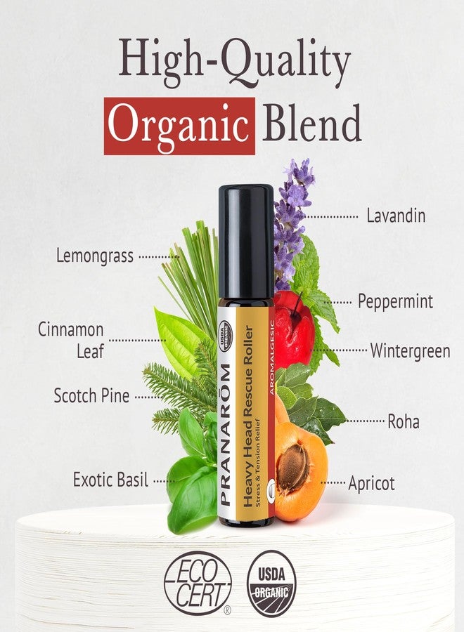 Pranarom - Heavy Head Rescue Roller 8ml - Aromatherapy with Essential Oils - Organic Blend for Tension - Warming & Cooling Effects - Easy Roll-On Application - Image 3