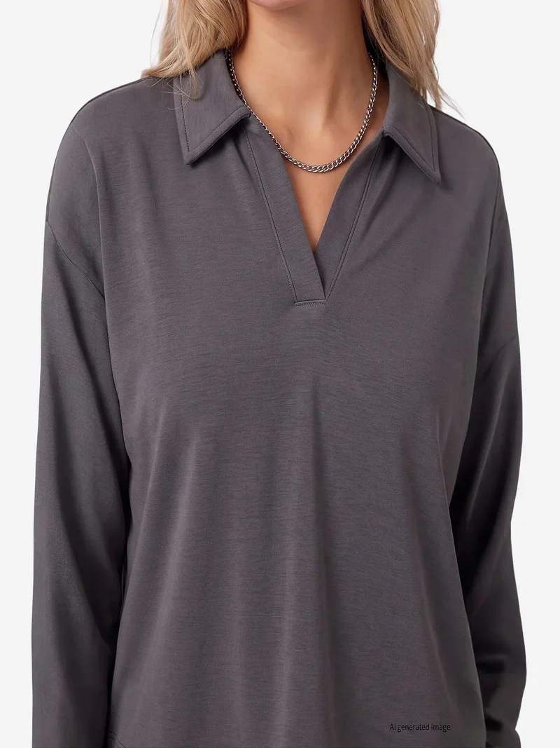 Tommylife Charcoal Grey TOMMY Women's Active Set for Women | Best Price UAE