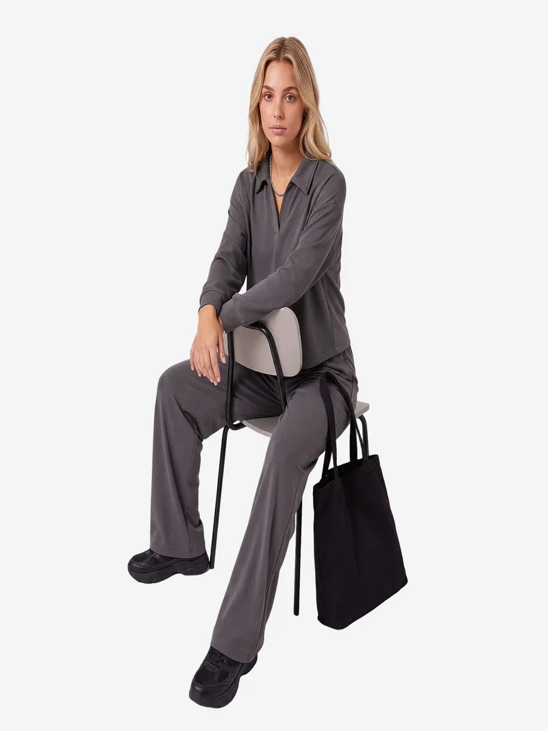 Tommylife Charcoal Grey TOMMY Women's Active Set for Women | Best Price UAE