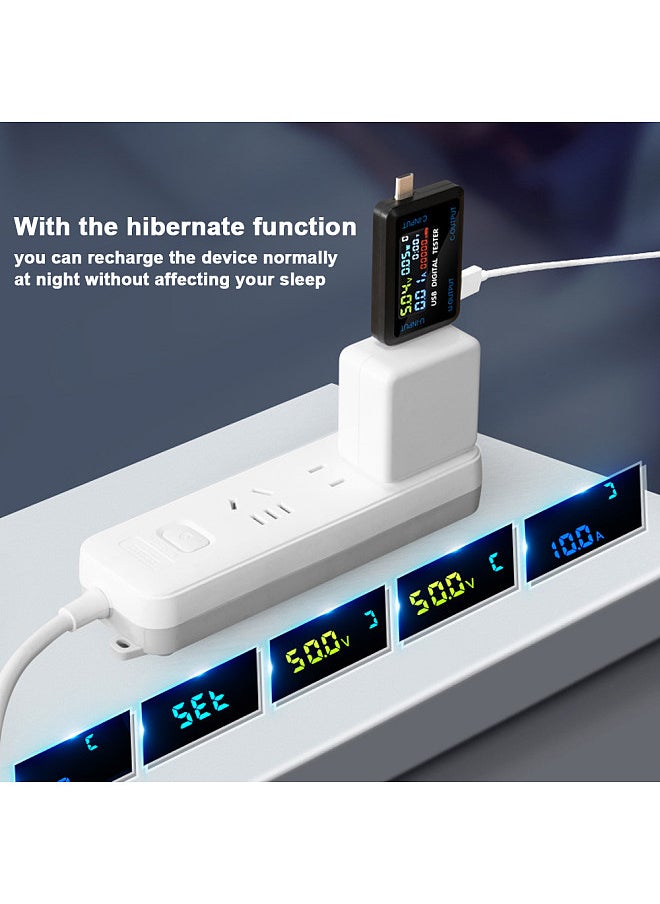 Multi-function USB Voltage Current Test Meter Digital IPS Display Capacity Tester Power Tester Digital Voltmeter Electrical Appliances Detection Device