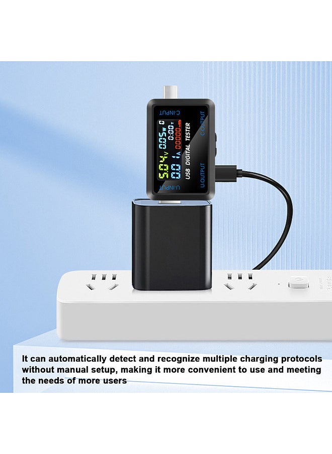 Multi-function USB Voltage Current Test Meter Digital IPS Display Capacity Tester Power Tester Digital Voltmeter Electrical Appliances Detection Device
