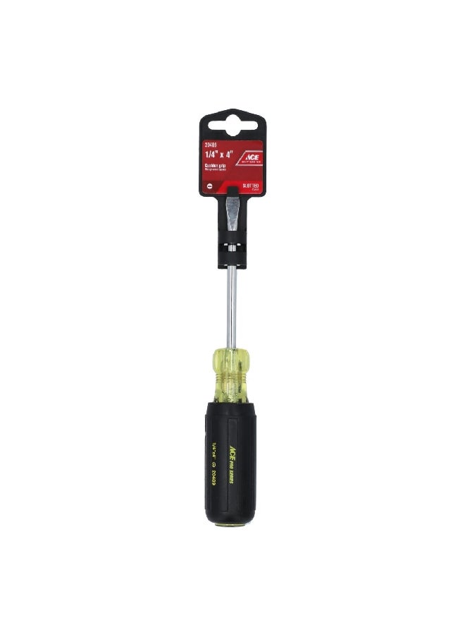 ACE Comfort Grip Handle Anti Rust and Durable Screwdriver Multicolor 1/4 X 4 Inch 20489AHT - Image 2