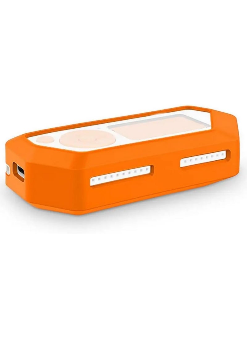 Generic Silicone Case For Flipper Zero Game Console Protective Cover Anti-slip Case For Flipper Zero Body Shell Housing Game Accessories Outdoor Hard Handbag (Orange)  - Image 2