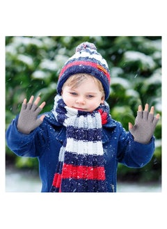 3 Pairs Kids Fingerless Gloves Convertible Flip Top Gloves Winter Warm Knit Half Finger Mitten for Kids Boy Girls 5 10 Years