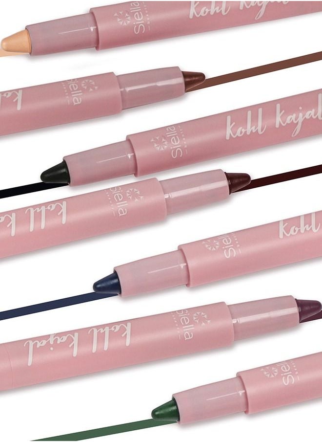 Siella Beauty Multi Purpose Navy Blue Creamy Kohl Kajal 0.9gm Long Stay With One Swipe Smooth Application 3-in-1 Kajal Eyeliner Smokey Eyeshadow  - Image 3