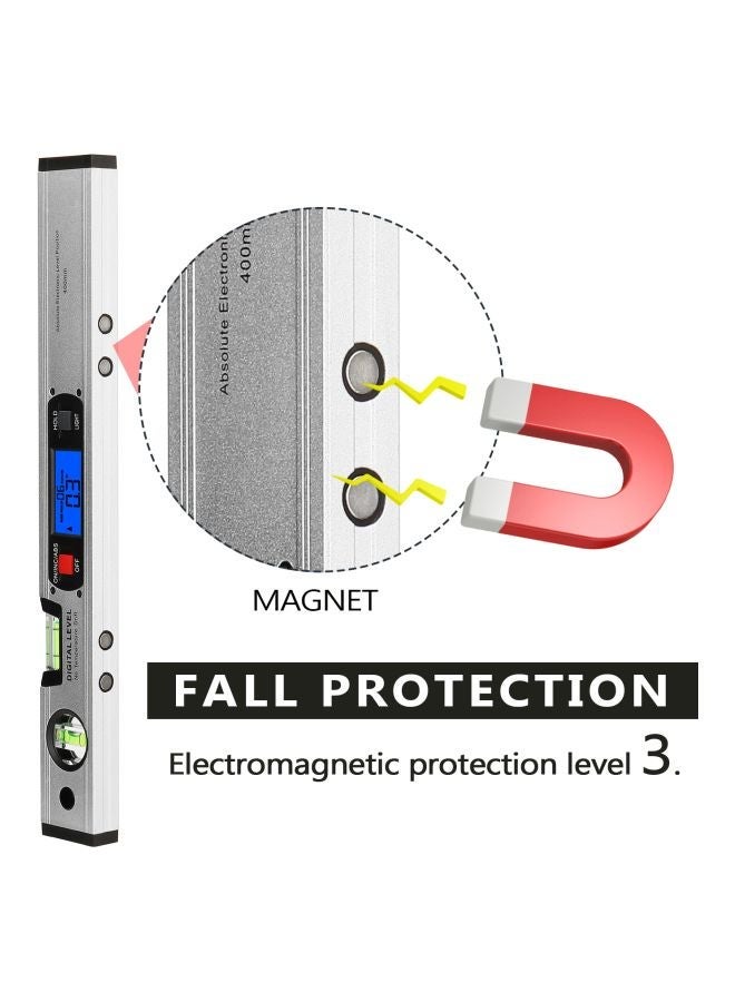 NIBEMINENT Digital Angle Finder Spirit Level Silver/Black/Green 16.4x2.0x0.8inch - Image 2