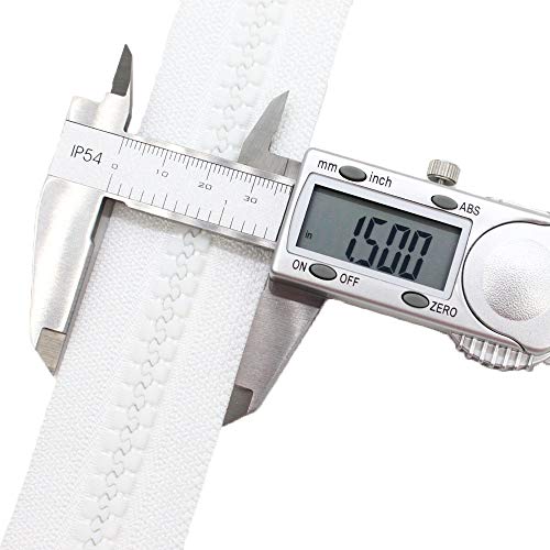 MebuZip #10 84 Inch Heavy Duty Separating Plastic Zippers with Double Pull Tab Zipper Sliders Zippers for Sleeping Bag, Boat, Canvas, Cover, Trampoline, Dog Bed, Tent (White) - Image 5