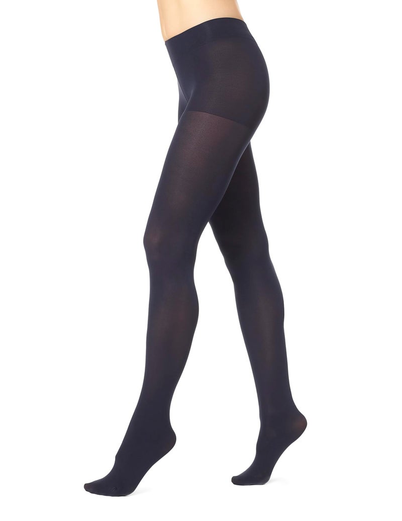 HUE womens Super Opaque With Control Top Tights, Navy, 1 US - Image 1