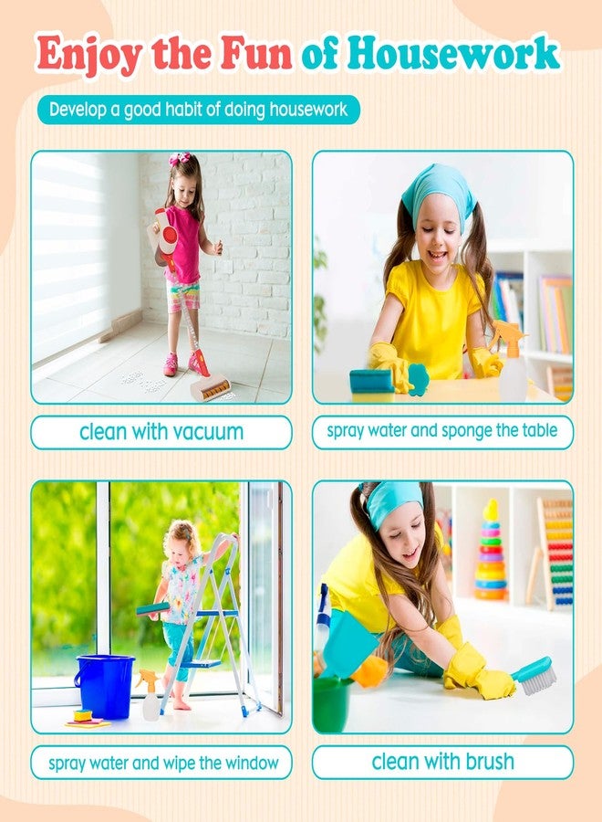 Jomifin Vacuum Cleaner Toy for Toddler with Real Suction Function, Realistic Role-Play Cordless Vacuum Toy with Music, Kids Interactive Toy Cleaning Tool Set for Boys Girls - Image 4