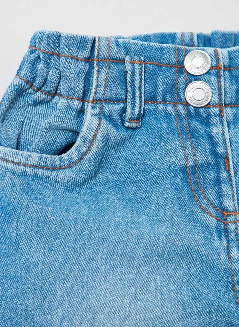 Ovs OVS Baby Girl Baggy-Fit Jeans In Cotton