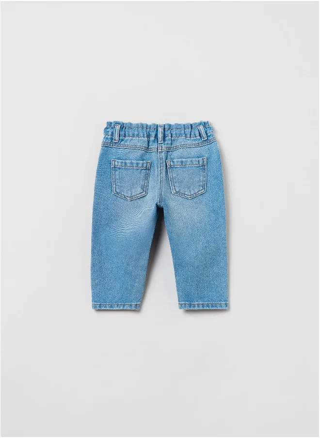 او في اس OVS Baby Girl Baggy-Fit Jeans In Cotton