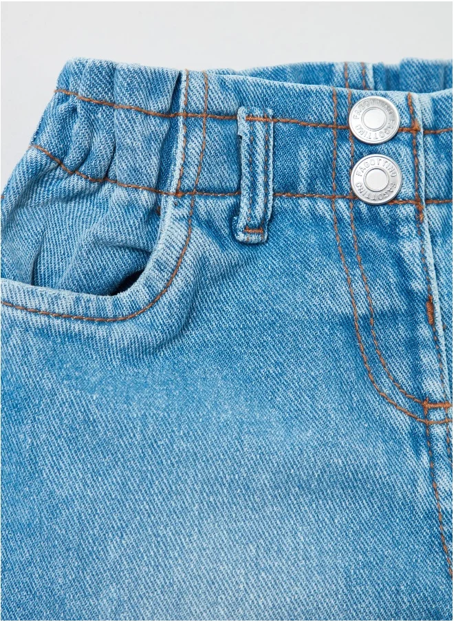 Ovs OVS Baby Girl Baggy-Fit Jeans In Cotton