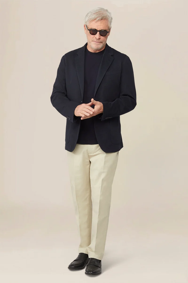 Men's classic regular fit chino trousers - Beige