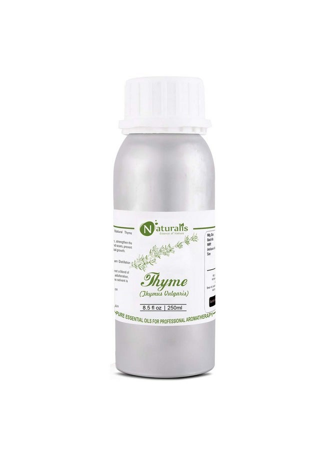 Naturalis Naturalis Essence of Nature Thyme Essential Oil 100% Undiluted Pure and Natural Therapeutic grade for Skin Conditions, Clear Breathing, Coughs and Hair Growth - 250ml  - Image 1