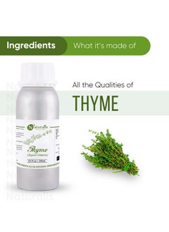Naturalis Naturalis Essence of Nature Thyme Essential Oil 100% Undiluted Pure and Natural Therapeutic grade for Skin Conditions, Clear Breathing, Coughs and Hair Growth - 250ml  - Image 2