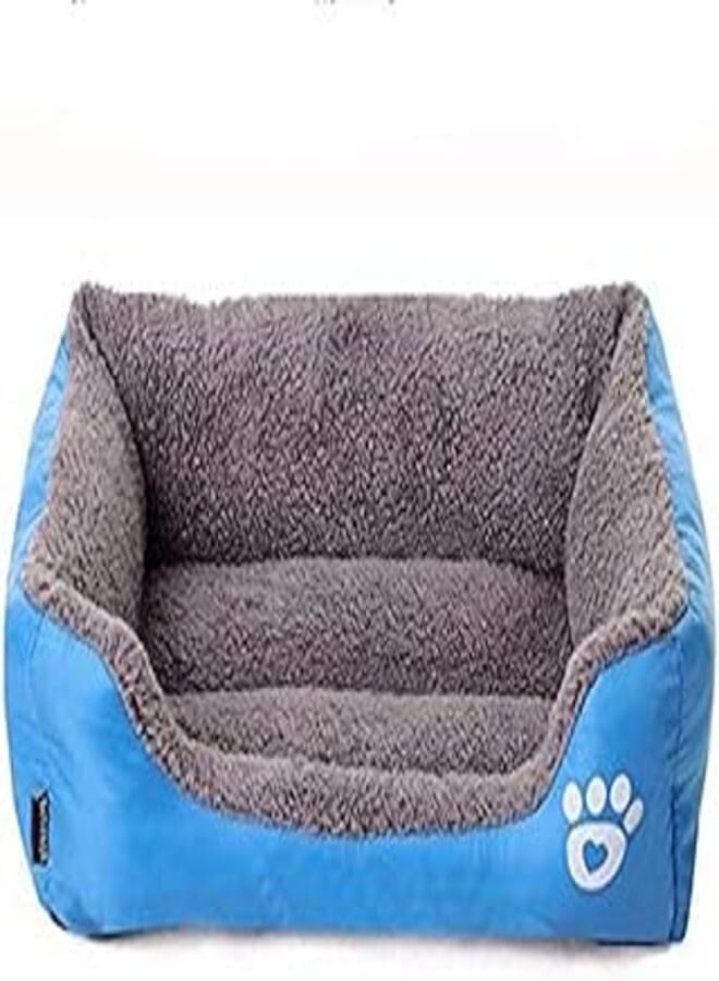 Moro SKEIDO Cat Dog Bed Warm Cozy Dog House Soft Fleece Nest Dog Baskets House Mat Autumn Winter Waterproof Kennel- blue