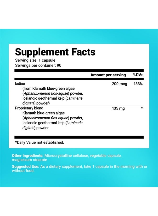 Dr. Bergs Nutritionals Dr. Berg Sea Kelp Enhanced - Thyroid Support Natural Antioxidants & Iodine Supplement w/Organic Sea Kelp & Blue-Green Algae - Immune System & Metabolism Support - Now Without Red Algae - 90 Capsules - Image 4