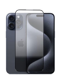 Generic Ultra HD Glass Anti Shock Screen Protection with Black Frame For Apple iPhone 15 Pro Max 6.7 Inch (1)  - Image 1