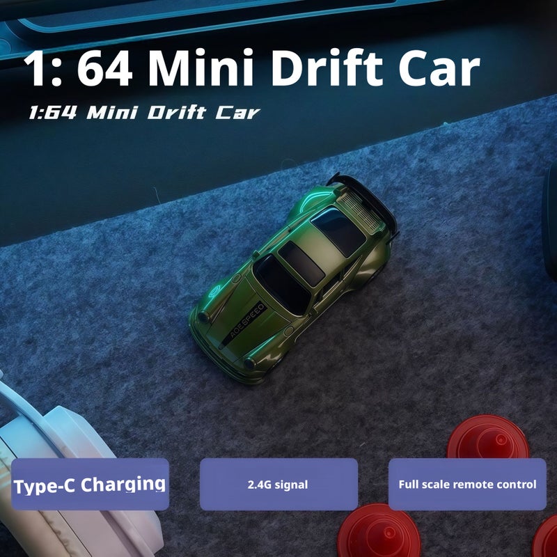 1:64 Mini RC Car, 4WD Drift, Remote Control Toy - Image 4