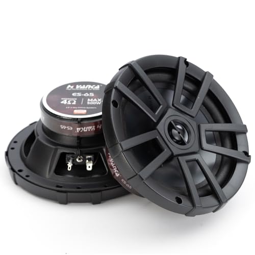H YANKA ES-65 6.5 Door Speakers, 500 Watts Full-Range Stereo, 2-Way Coaxial Car Speakers, Clear Sound with No Distortion, Includes Installation Kit, Ideal for Cars, Trucks, Jeeps, and More (1 Pair) - Image 1