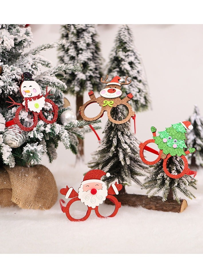 New Christmas Creative Decoration Cute Santa Claus Snowman Glasses Kindergarten Shopping Mall Party Dress up  - Image 2