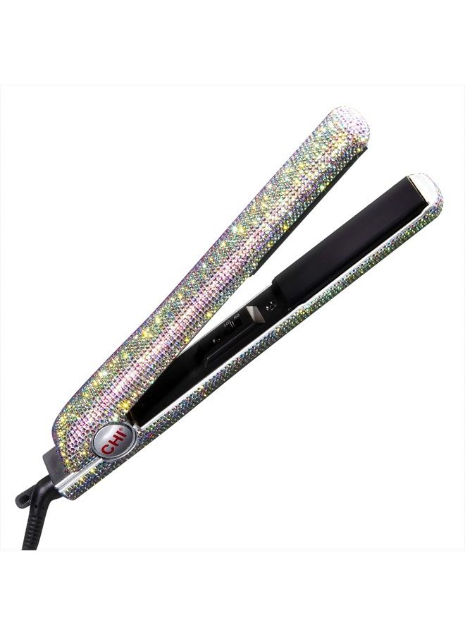 CHI The Sparkler 1" Lava Ceramic Hairstyling Iron Special Edition, Hair Straightener, Silver