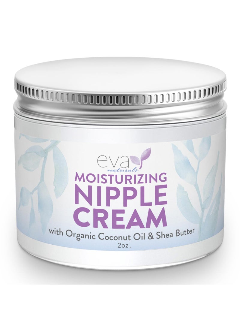 Eva Naturals - Eva Naturals Safe Nipple Cream for Breastfeeding - Nipple Balm for Dry Cracked Nipples - Lanolin Free Nipple Butter for Breastfeeding Pain with Organic Shea Butter, Coconut Butter & Argan Oil - Image 1