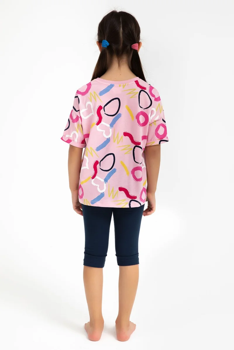 روليبولي Be You Always Pink Girl's Capri Tights Set