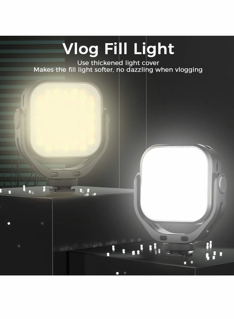 SYOSI إضاءة كاميرا LED، لوحة إضاءة LED ثنائية اللون مع حامل على شكل حرف U، إضاءة تصوير CRI95+، ضوء حذاء بارد ناعم صغير قابل لإعادة الشحن بقوة 2000 مللي أمبير في الساعة لكاميرات DSLR وكاميرات Sony وCanon وGoPro - Image 2