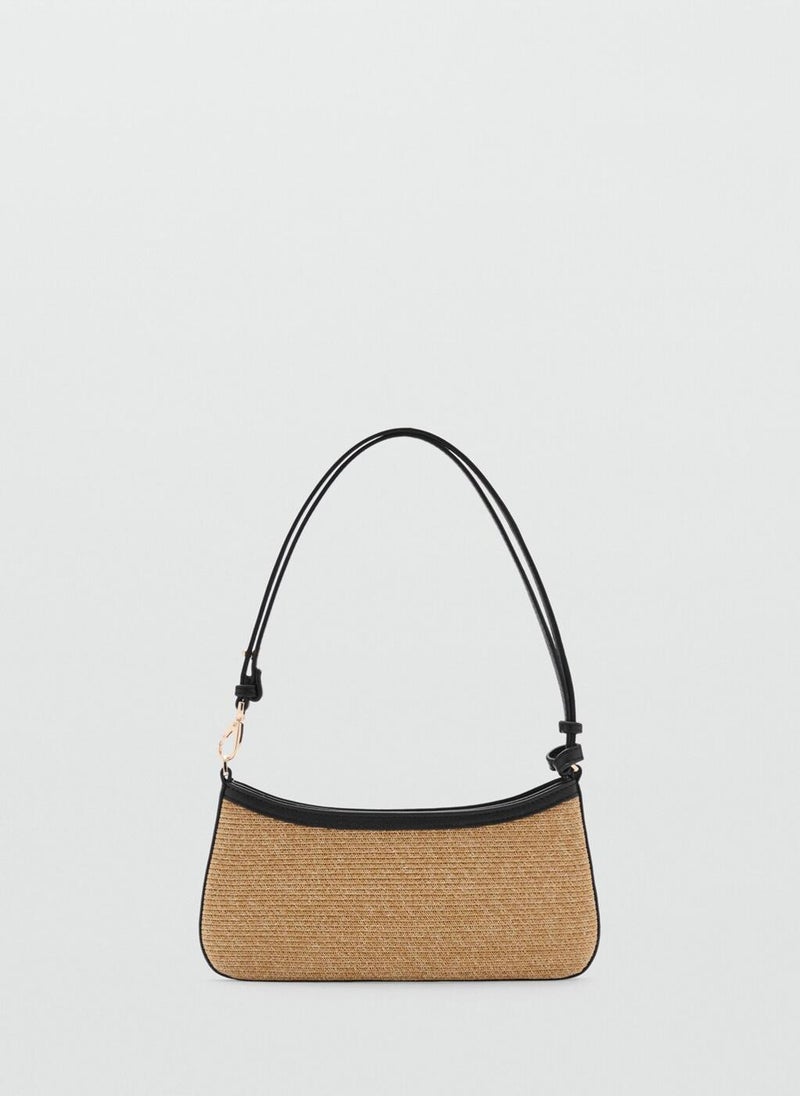 MANGO Natural Fibre Shoulder Bag  - Image 1