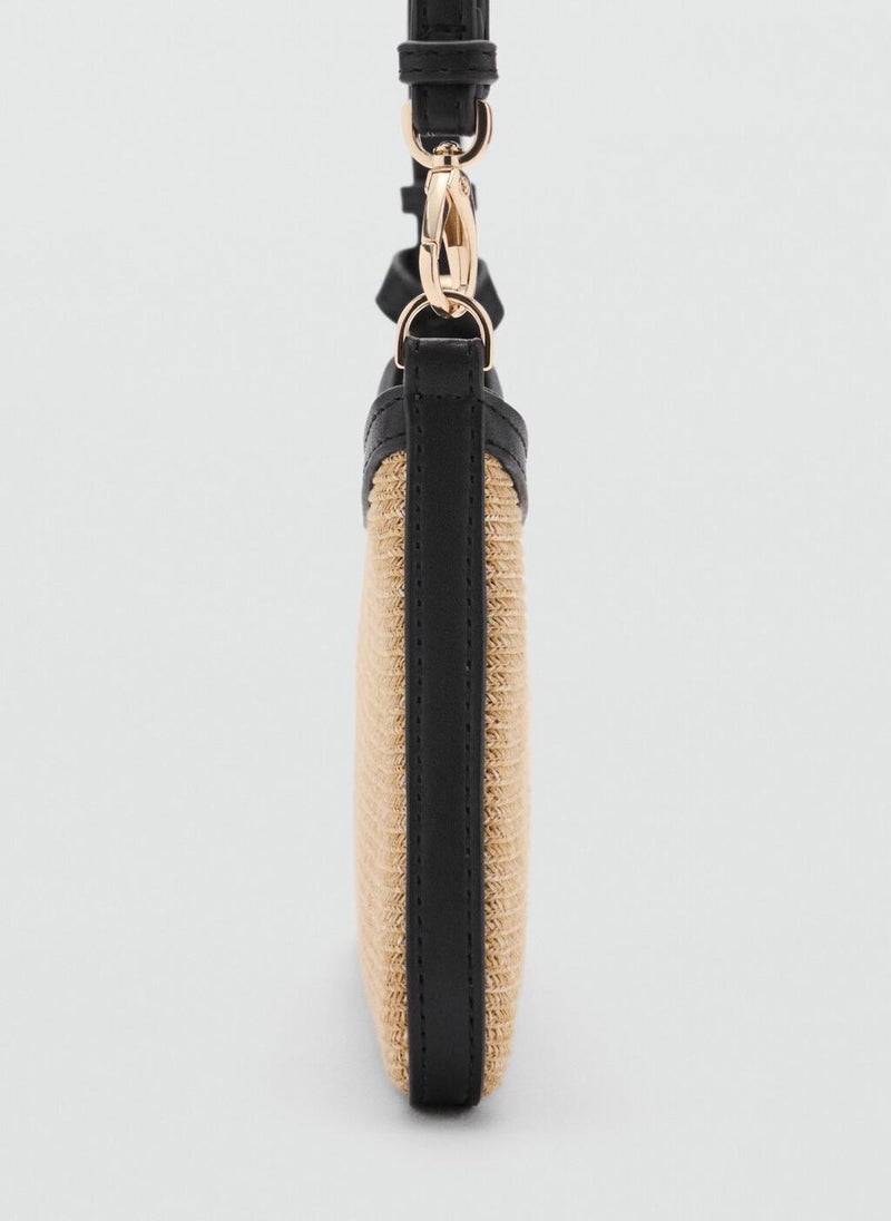 MANGO Natural Fibre Shoulder Bag  - Image 3