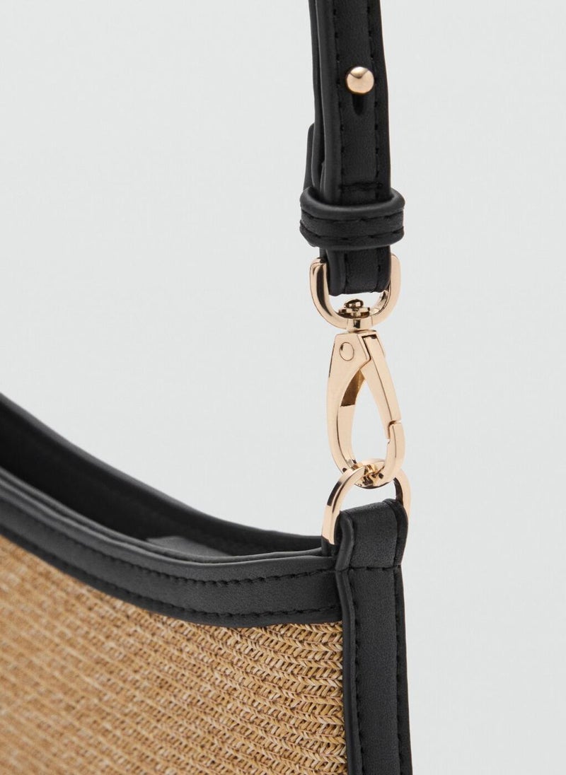 MANGO Natural Fibre Shoulder Bag  - Image 5