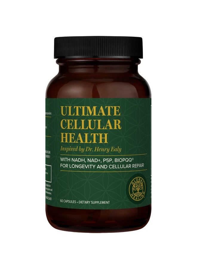جلوبال هيلنغ سنتر مكمل Global Healing Ultimate Cellular Health -NAD للنساء والرجال، إصلاح الخلايا، يحتوي على ريسفيراترول لمكافحة الشيخوخة، يدعم NAD Plus، بديل لنيكوتيناميد ريبوسيد - 60 كبسولة - Image 1
