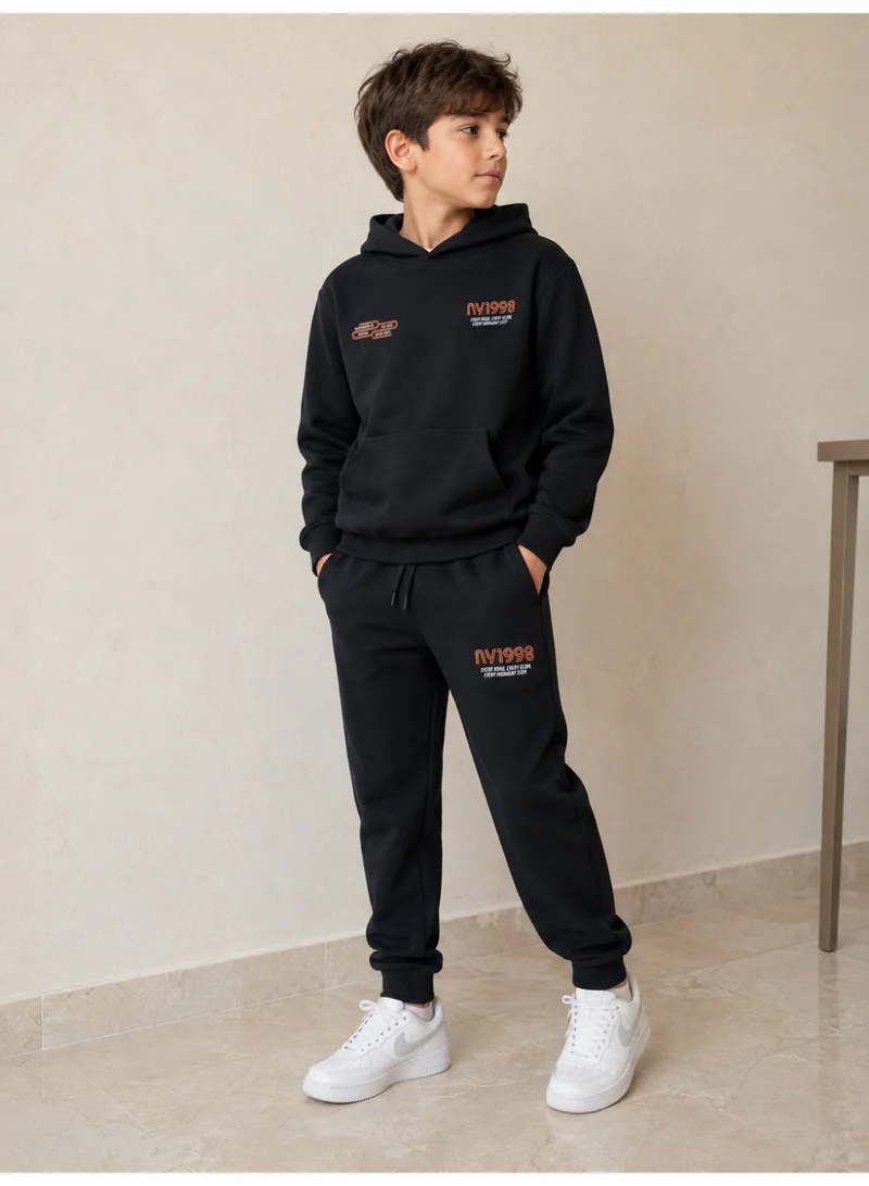فكتور اند جين Boys’ Back Graphic Sweatshirt Hoodie and Jogger Pants Set