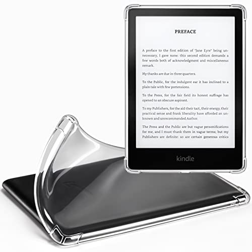 CoBak Clear Case for All-New Kindle Paperwhite 11th Gen 2021 & Signature Edition(6.8") - Lightweight, Scratch-Proof Silicone Back Cover, Clear - Image 1