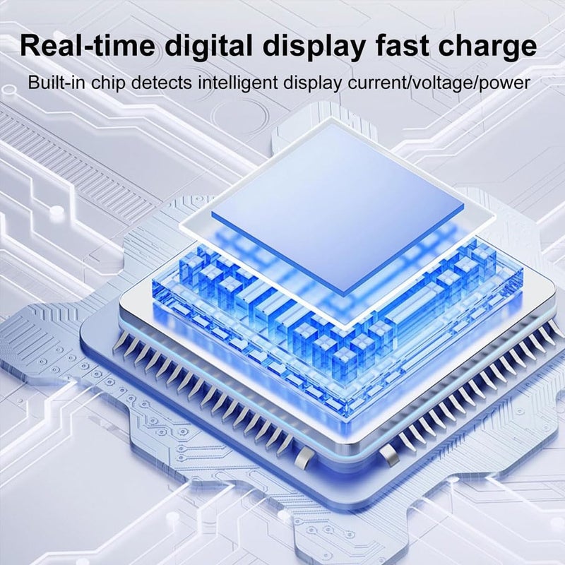 TECPHILE 100W USB C Male to USB OTG Adapter Connector with LED Display, 10Gbps USB 3.2 Fast Charging Connecter, Male to Female Converter, for Galaxy S25/S24, iPhone 16 15, Pixel 8 7 & USB-C Devices - Image 2