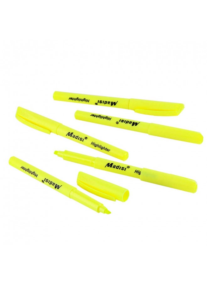 Madisi Madisi Highlighters, Chisel Tip, Fluorescent Yellow, Bulk Pack, 144-Count  - Image 2