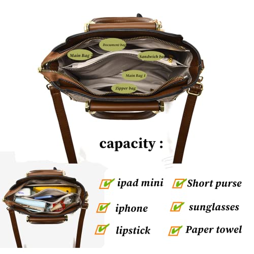 PHEVOS Women Handbags and Purse Tote Bags Ladies Satchel Shoulder Bag Retro Top Handle Hobo Purse - Image 5