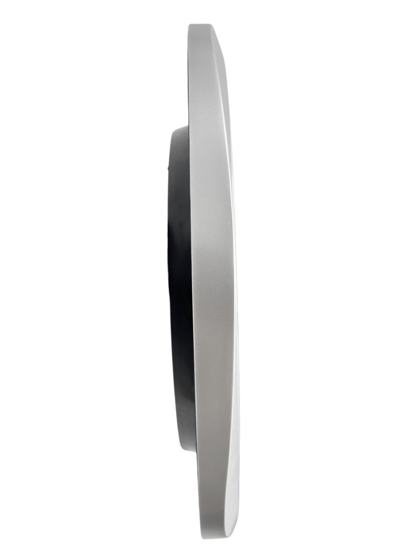 BAOLI Wall Clock Sweep Movement | Non-Ticking Quiet Movement, 3D Numbers | Silver Frame - Image 2