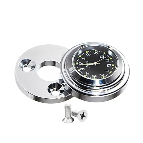 Rudyness Chrome Fork Lock Clock Cover Waterproof Black Dial for Harley Touring Road King - Image 1